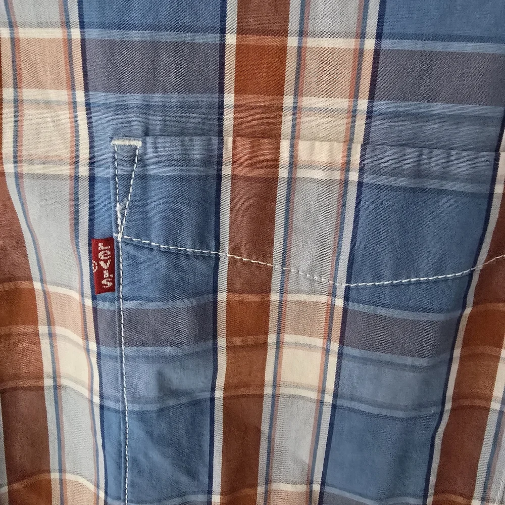 Men's Levi's Buttonup Plaid Cotton Shirt XXL